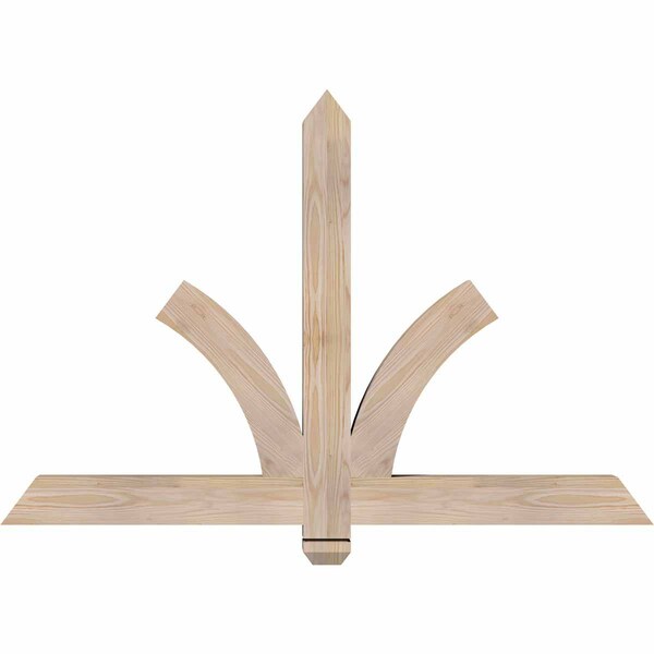 Ekena Millwork Redmond Smooth Timber Gable Bracket, Douglas Fir, 48"W x 32"H x 3 1/2"D x 3 1/2"F, 16/12 Pitch GBW048X32X0404RED00SDF - main